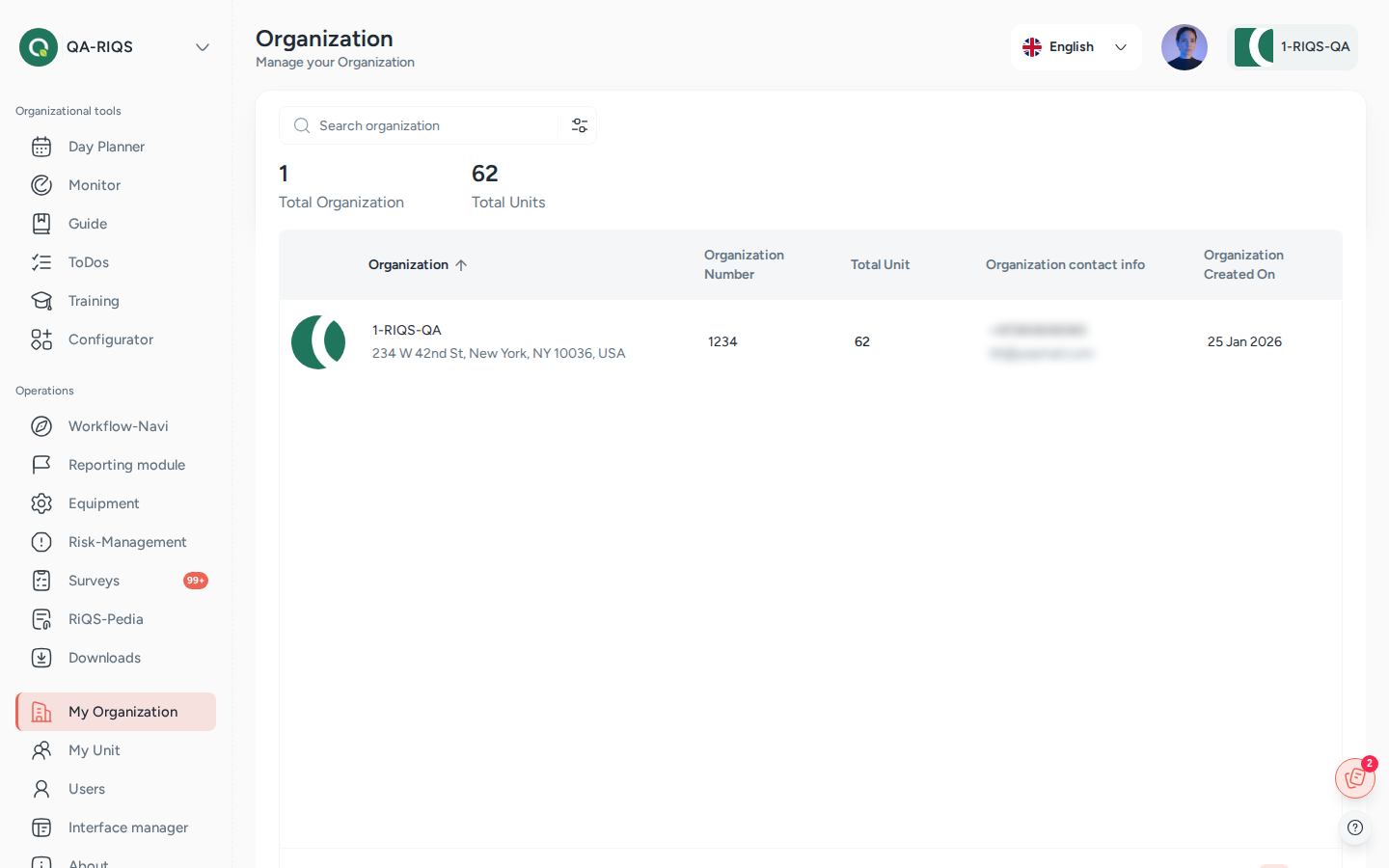 My Organization
